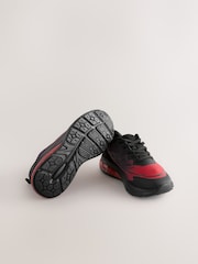 Black/Red Elastic Lace Trainers - Image 3 of 5