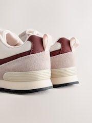 Balts/Burgundija - Vienas siksniņas elastīgas mežģīņu kedas - Attēls 3 no 5