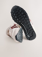 Balts/Burgundija - Vienas siksniņas elastīgas mežģīņu kedas - Attēls 4 no 5