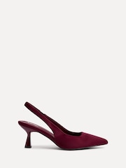 Linzi Red Izzie Wide Fit Slingback Court Heels - Image 3 of 6