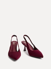 Linzi Red Izzie Wide Fit Slingback Court Heels - Image 5 of 6