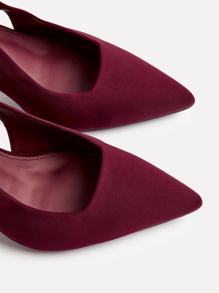 Linzi Red Izzie Wide Fit Slingback Court Heels - Image 6 of 6