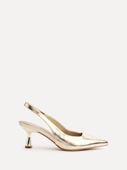 Linzi Gold Izzie Wide Fit Slingback Court Heels - Image 3 of 6