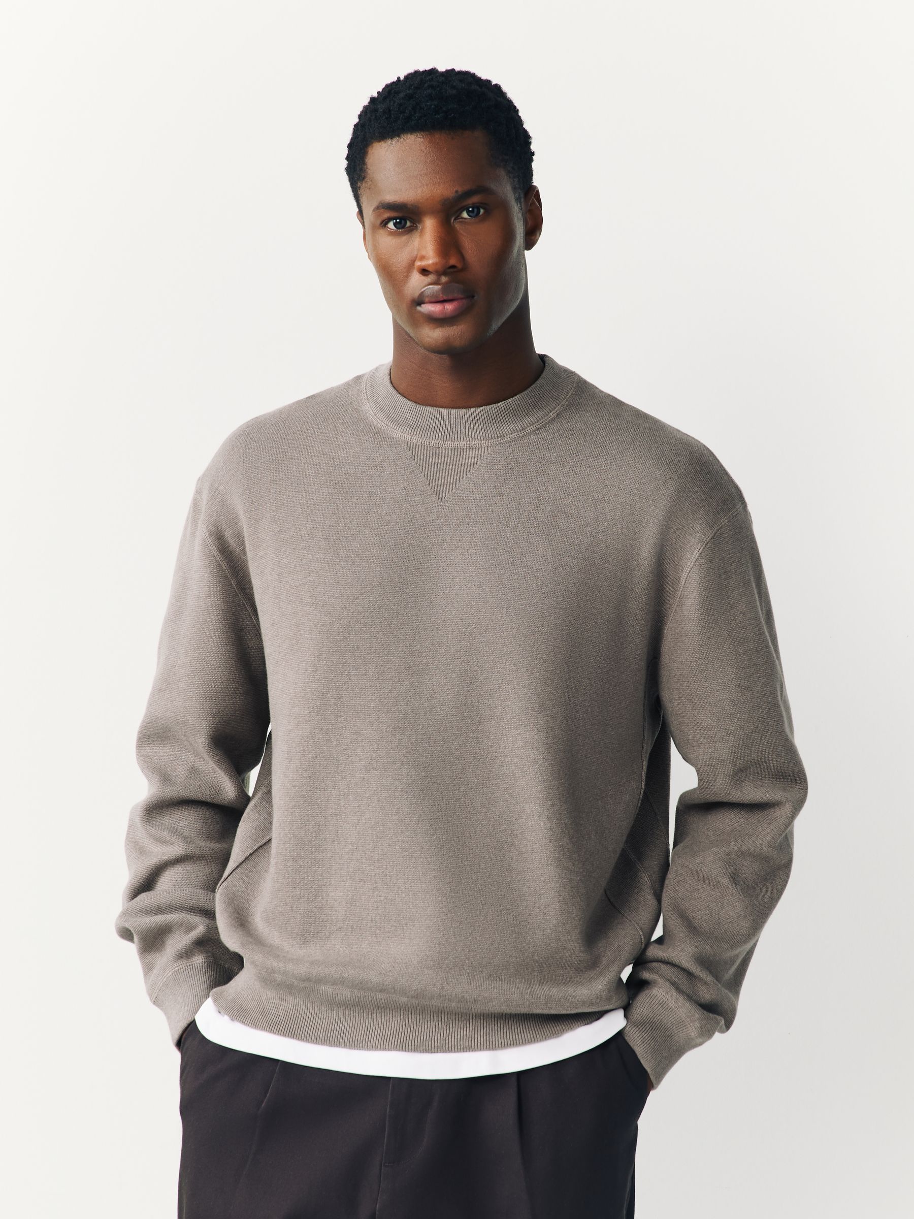 Buy Neutral N. Premium Cotton Rich Relaxed Fit Mid Weight Knitted