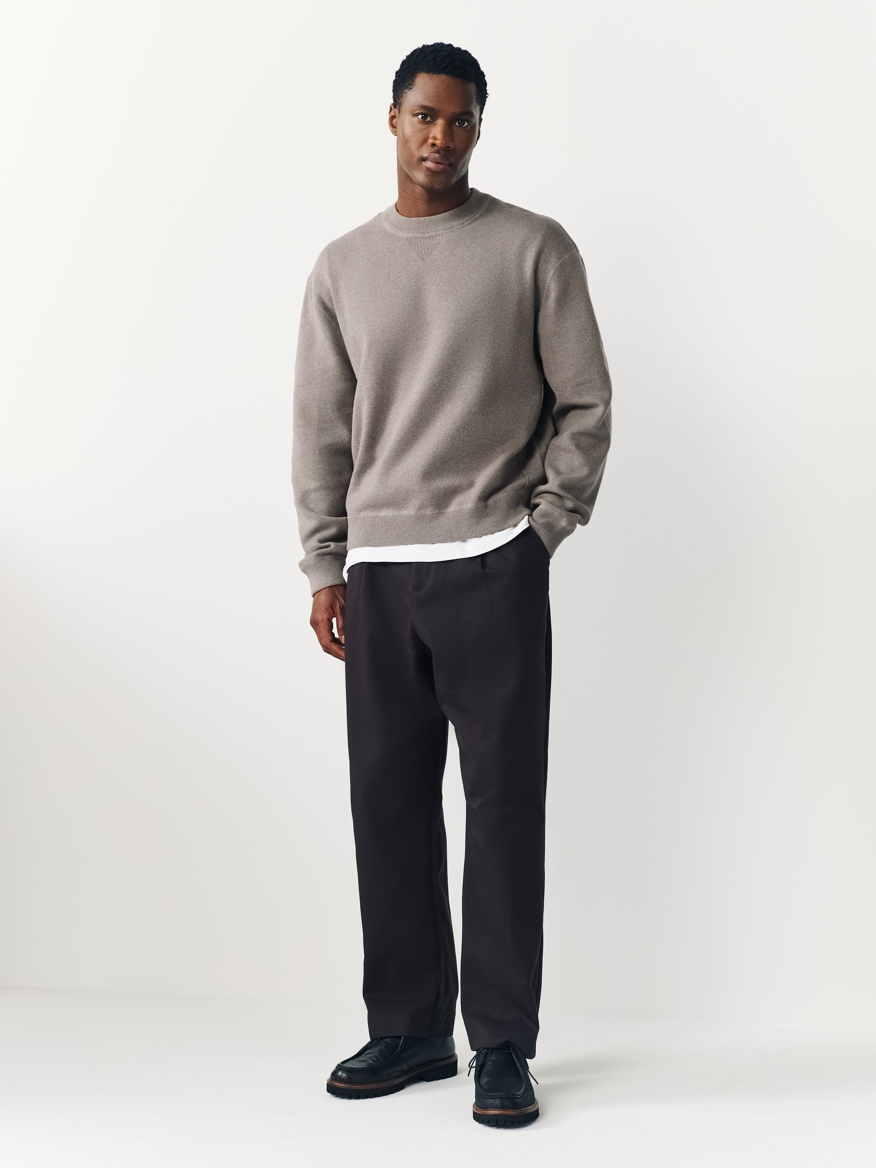 Buy Neutral N. Premium Cotton Rich Relaxed Fit Mid Weight Knitted