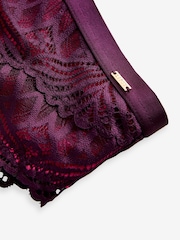 Lipsy Pink/Purple High Waisted Thong Geo Lace Knickers - Image 6 of 7