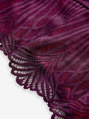 Lipsy Pink/Purple High Waisted Thong Geo Lace Knickers - Image 7 of 7