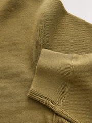 Olive Green N. Premium Cotton Rich Relaxed Fit Mid Weight Knitted Sweatshirt - Image 7 of 8