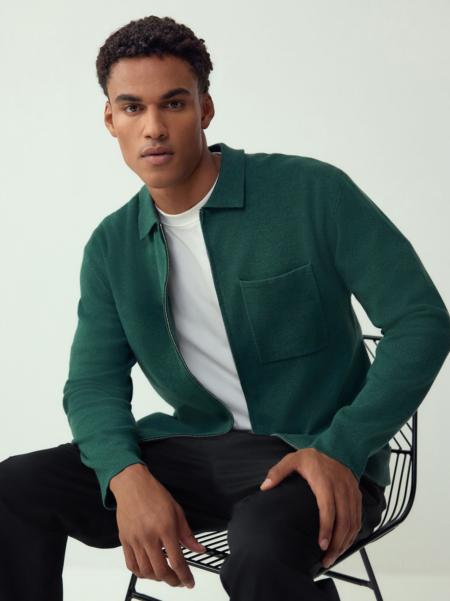 Buy Forest Green N. Premium Regular Fit Ultrasoft Smart Knitted