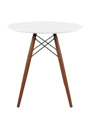 Fusion Living Walnut Soho Dining Table Small with Black Legs - Image 2 of 4