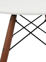 Fusion Living Walnut Soho Dining Table Small with Black Legs - Image 3 of 4