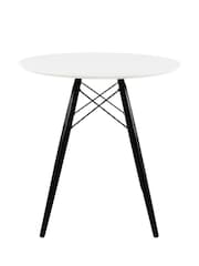Fusion Living Black Soho Dining Table Small with Black Legs - Image 2 of 4