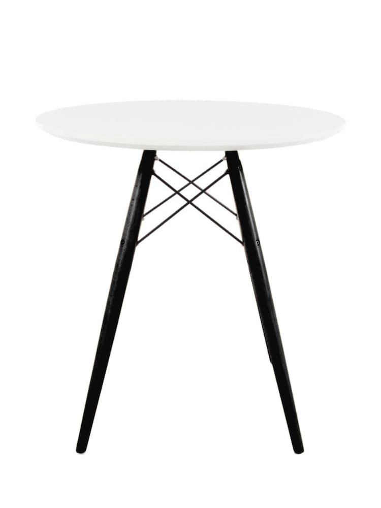 Fusion Living Black Soho Dining Table Small with Black Legs - Image 2 of 4