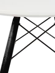 Fusion Living Black Soho Dining Table Small with Black Legs - Image 3 of 4