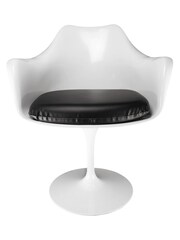 Fusion Living Black Faux Tulip Set of 2 Armchair with PU Cushion - Image 5 of 6