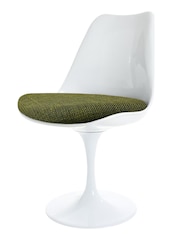 Fusion Living Olive Weave Tulip Single Dining Chair with PU Cushion - Image 2 of 5