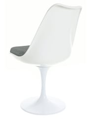 Fusion Living Grey Tulip Single Dining Chair with PU Cushion - Image 5 of 6