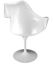Fusion Living Orange Tulip Set of 2 Armchair with PU Cushion - Image 3 of 6
