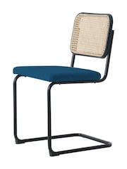 Fusion Living Navy Camden Cantilever Dining Chair - Image 2 of 6