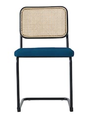 Fusion Living Navy Camden Cantilever Dining Chair - Image 3 of 6