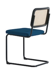 Fusion Living Navy Camden Cantilever Dining Chair - Image 5 of 6