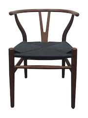 Fusion Living Black Wishbone Dining Chair - Image 2 of 6