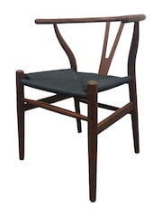 Fusion Living Black Wishbone Dining Chair - Image 3 of 6