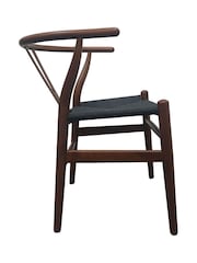 Fusion Living Black Wishbone Dining Chair - Image 4 of 6