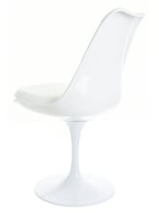Fusion Living White Faux Tulip Set of 2 Dining Chair with PU Cushion - Image 5 of 6