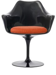 Fusion Living Orange Tulip Single Armchair with Luxurious Cushion - Image 4 of 6