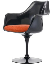 Fusion Living Orange Tulip Single Armchair with Luxurious Cushion - Image 5 of 6