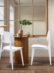 Fusion Living White Oslo Plastic Dining Chair - Image 1 of 6