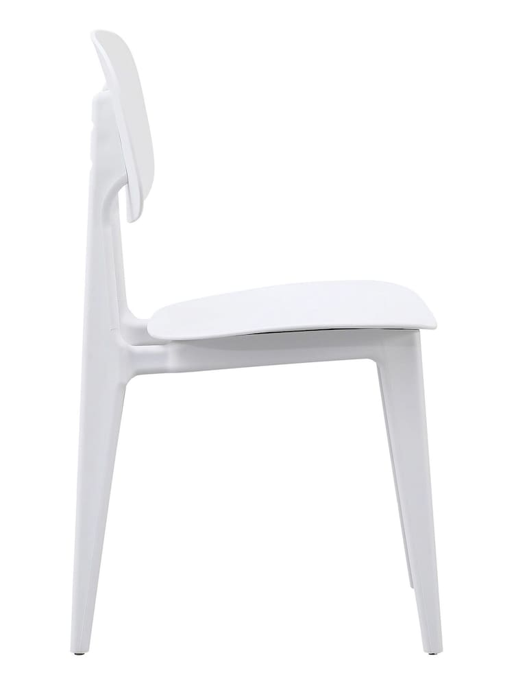 Fusion Living White Oslo Plastic Dining Chair - Image 2 of 6