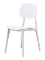 Fusion Living White Oslo Plastic Dining Chair - Image 4 of 6