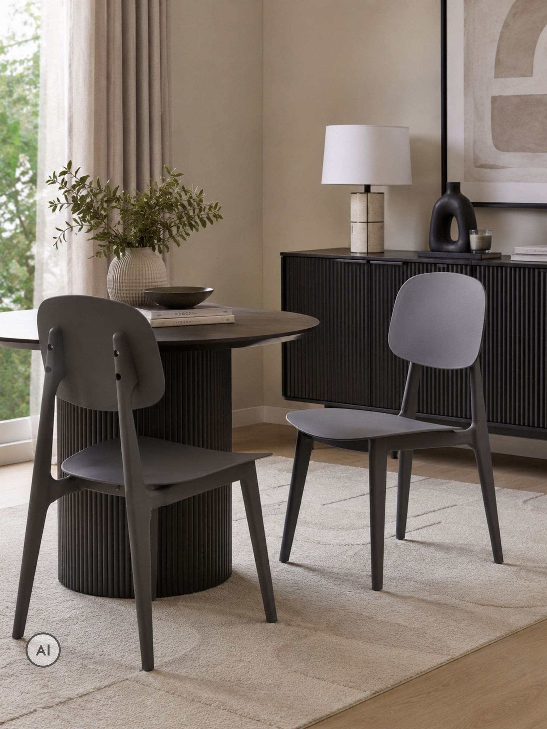 Fusion Living Oslo Dining Chair - Grey - Image 2