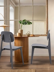 Fusion Living Dark Grey Oslo Plastic Dining Chair - Image 1 of 6