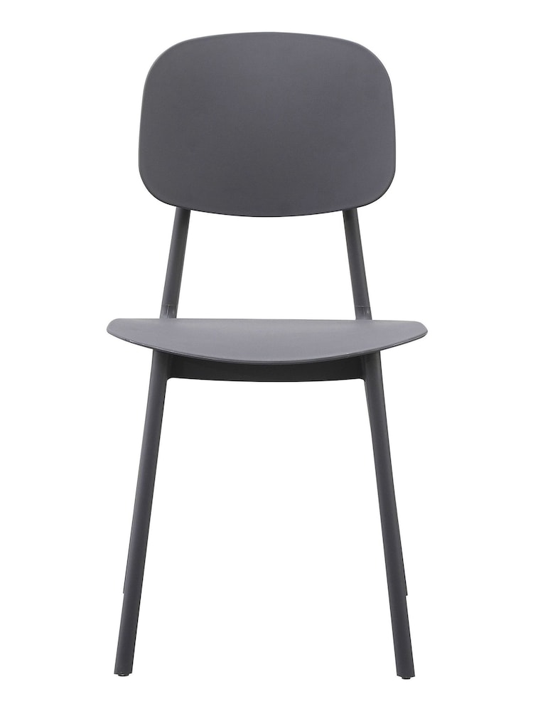 Fusion Living Dark Grey Oslo Plastic Dining Chair - Image 2 of 6