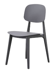 Fusion Living Dark Grey Oslo Plastic Dining Chair - Image 3 of 6