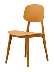 Fusion Living Mustard Yellow Oslo Plastic Dining Chair - Image 4 of 6