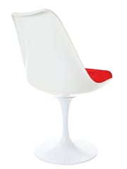 Fusion Living Red Weave Tulip Set of 2 Dining Chair with PU Cushion - Image 4 of 5