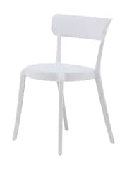 Fusion Living White Bistro Plastic Dining Chair - Image 4 of 6