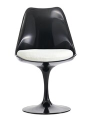 Fusion Living White Faux Tulip Dining Chair with Luxurious Single Cushion - Image 3 of 6