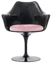 Fusion Living Light Pink Tulip Set of 2 Chair with Cushion - Image 3 of 6