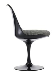 Fusion Living Light Grey Weave Tulip Dining Chair with Luxurious Single Cushion - Image 3 of 6