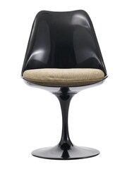 Fusion Living Beige Tulip Dining Chair with Luxurious Set of 2 Cushion - Image 3 of 6