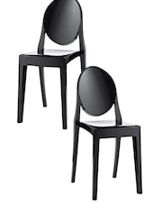 Fusion Living Black Ghost Style Plastic Victoria Dining Chair - Image 5 of 6