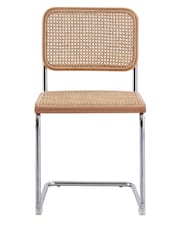 Fusion Living Cream Camden Cantilever Dining Chair - Image 3 of 6
