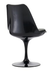 Fusion Living Black Faux Tulip Dining Chair with Luxurious Set of 2 Cushion - Image 5 of 6