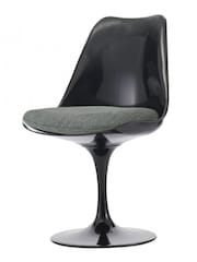 Fusion Living Grey Tulip Dining Chair with Luxurious Set of 2 Cushion - Image 2 of 6