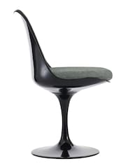 Fusion Living Grey Tulip Dining Chair with Luxurious Set of 2 Cushion - Image 4 of 6